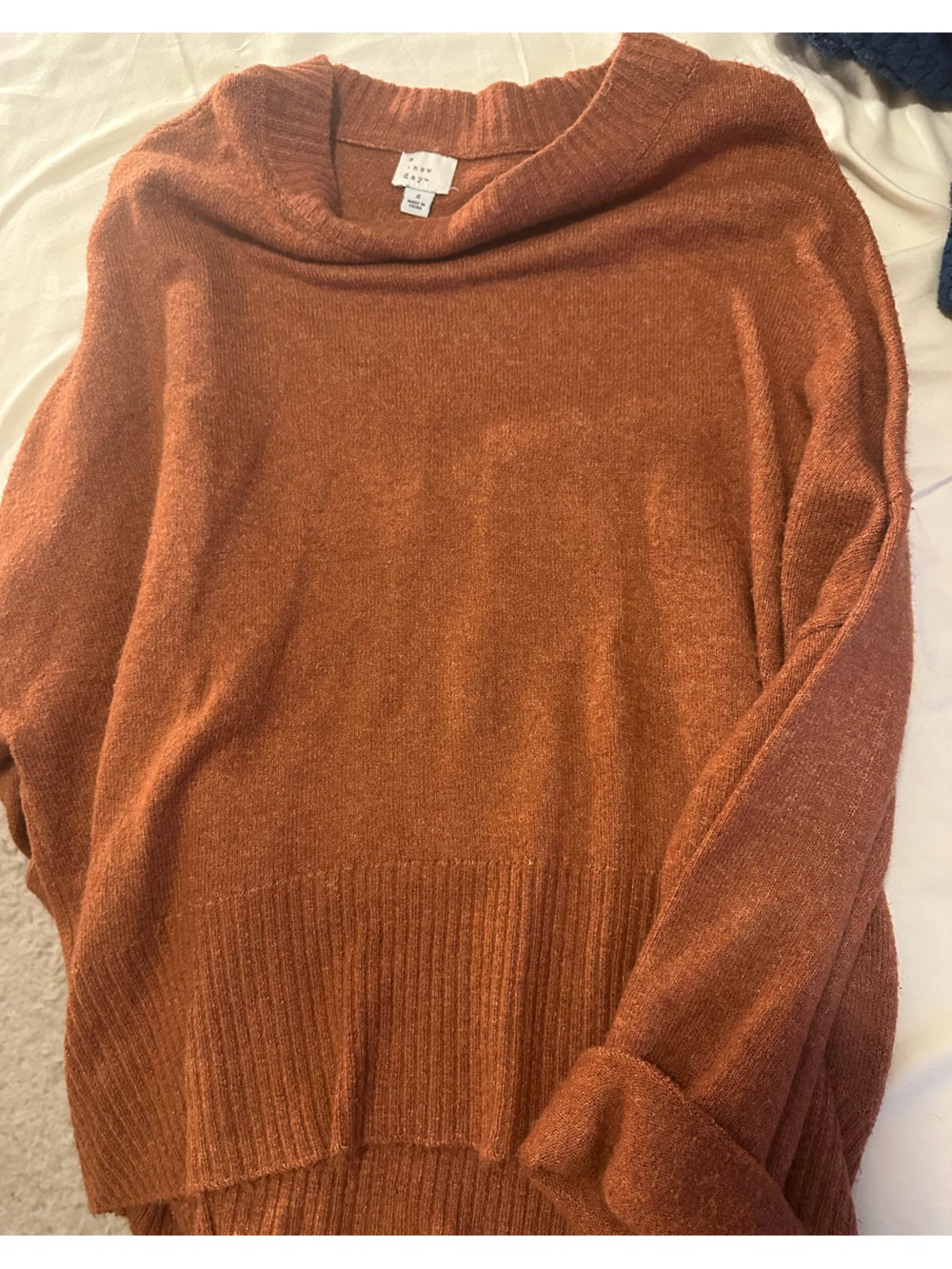 a new day Women's Rust Crewneck Sweater